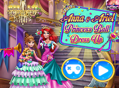 Anna and Ariel Princess Ball Dress Up