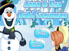 Anna And Elsa Build Snowman