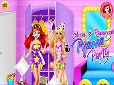 Ariel and Rapunzel Pijama Party