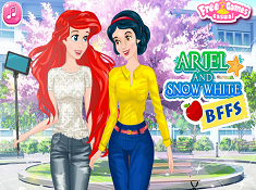 Ariel and Snow White BFFS