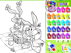 Baby Bugs Bunny and Friend Coloring