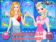 Barbie And Elsa Casual Fashion