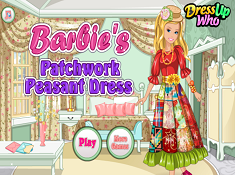 Barbies Patchwork Peasant Dress