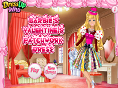 Barbies Valentines Patchwork Dress