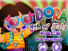 Dora 4th of July Face Painting