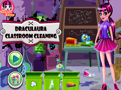 Draculaura Classroom Cleaning 