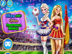 Eliza and Chloe Football Rivals