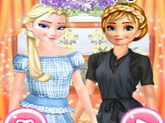 Elsa and Anna Work Dress Up