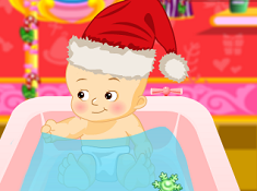 Elsa Bathing Baby Santa