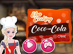 Elsa Cooking Coco Cola Cake