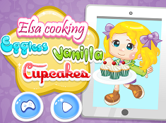 Elsa Cooking Eggless Vanilla Cupcakes