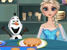 Elsa Cooking Hamburger