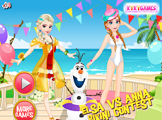 Elsa vs Anna Bikini Contest