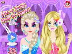Elsa vs Barbie Make Up Contest