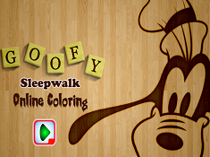 Goofy Sleepwalk Online Coloring