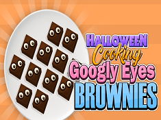 Halloween Cooking Googly Eyes Brownies