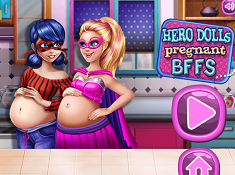 Ladybug and Super Barbie Pregnant BFFs