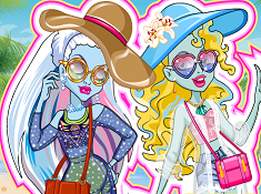 Lagoona and Abbey Spring Break Dress up