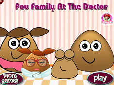 Pou and Family at the Doctor