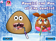 Pougirl and Pou at the Dentist