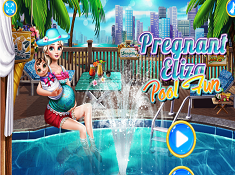 Pregnant Elsa Pool Fun