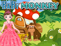 Princess Pinky Rescue Baby Monkey