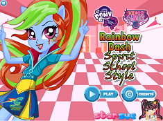 Rainbow Dash School Spirit Style