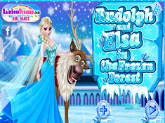 Rudolph And Elsa in The Frozen Forest