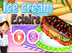 Spumoni Ice Cream Eclairs