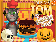 Talking Tom Cooking Halloween Cake