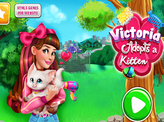 Victoria Adopts A Kitten