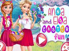 Anna and Elsa Easter Fun