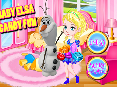 Baby Elsa Candy Fun