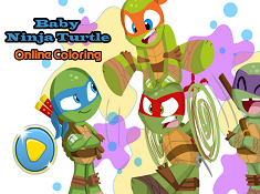 Baby Ninja Turtles Online Coloring