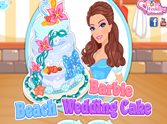 Barbie Beach Wedding Cake