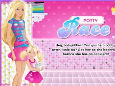 Barbie Potty Race