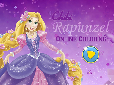 Chibi Rapunzel Online Coloring