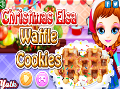 Christmas Elsa Waffle Cookies