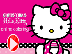 Christmas Hello Kitty Online Coloring