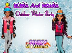 Elena And Moana Outdoor Winter Party