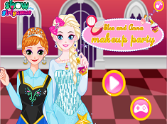 Elsa and Anna Makeup Party