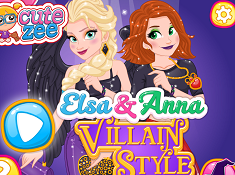 Elsa and Anna Villain Style