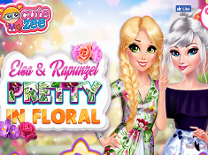 Elsa and Rapunzel Pretty in Floral