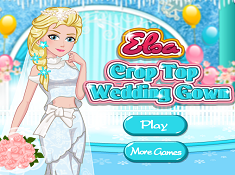 Elsa Crop Top Wedding Gown
