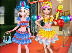 Frozen Sisters Balloon Dress Up