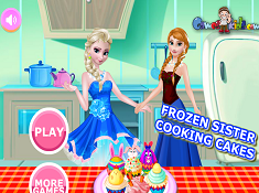 Frozen Sisters Cooking Cakes
