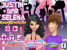Justin and Selena Kissing Vacation