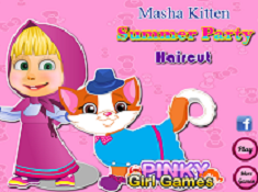 Masha Kitten Summer Party Haircut