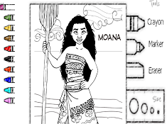 Princess Moana Coloring