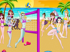 Princess Vs Monster High Beach Voleyball